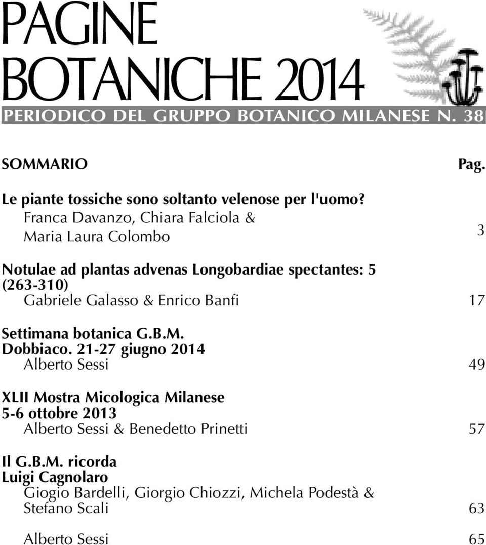 Enrico Banfi 17 Settimana botanica G.B.M. Dobbiaco.