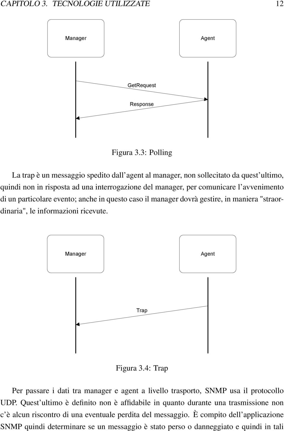 particolare evento; anche in questo caso il manager dovrà gestire, in maniera "straordinaria", le informazioni ricevute. Manager Agent Trap Figura 3.