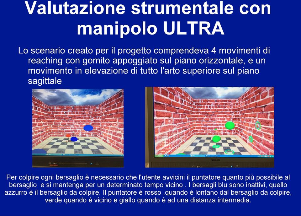 avvicini il puntatore quanto più possibile al bersaglio e si mantenga per un determinato tempo vicino.