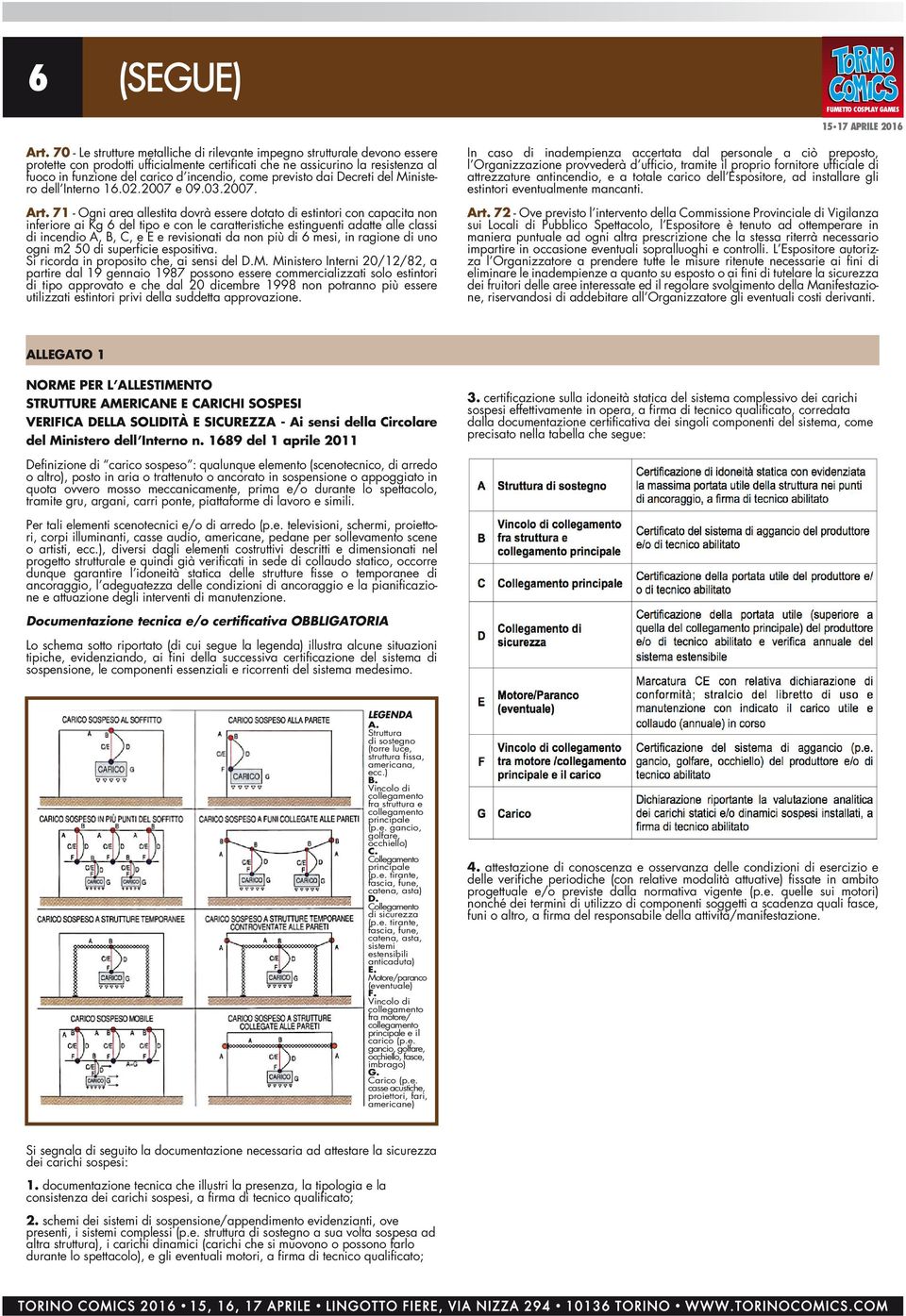 come previsto dai Decreti del Ministero dell Interno 16.02.2007 e 09.03.2007. Art.