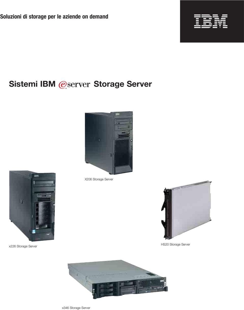 X206 Storage Server x226 Storage