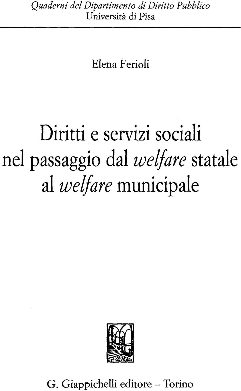 servizi sociali nel passaggio dal welfare