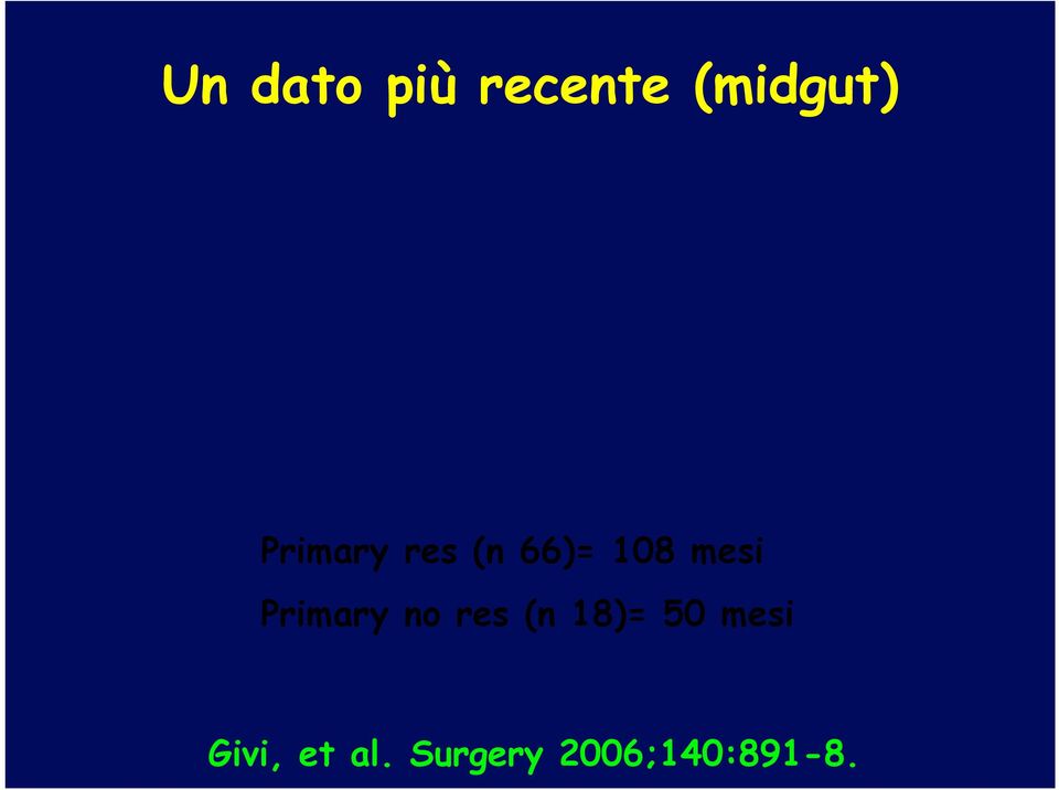 Primary no res (n 18)= 50 mesi