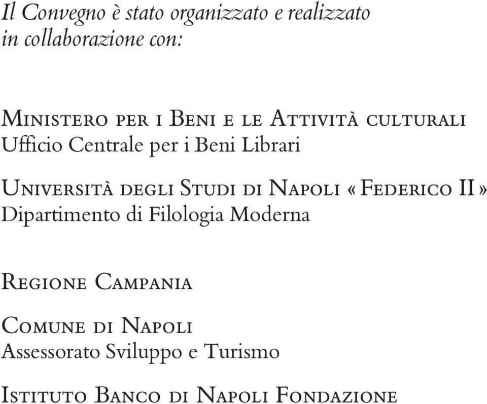 degli Studi di Napoli «Federico II» Dipartimento di Filologia Moderna Regione