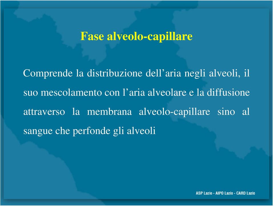 aria alveolare e la diffusione attraverso la