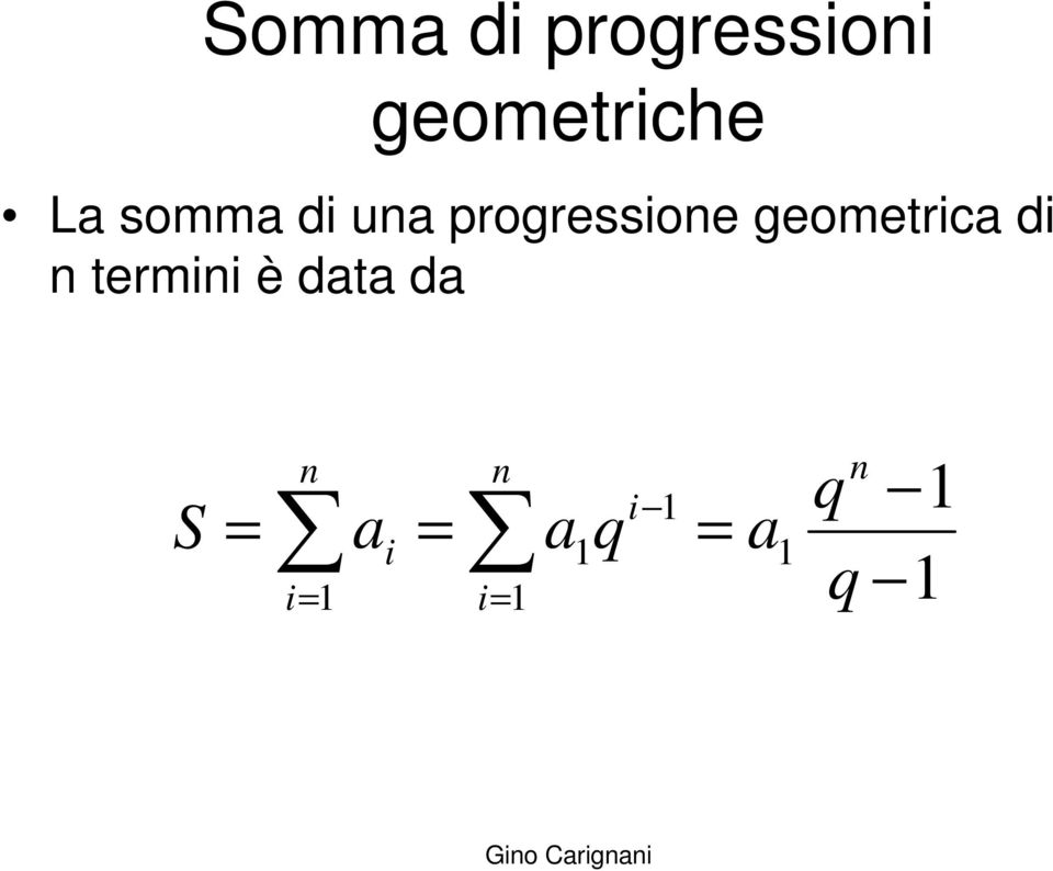 progressioe geometric di