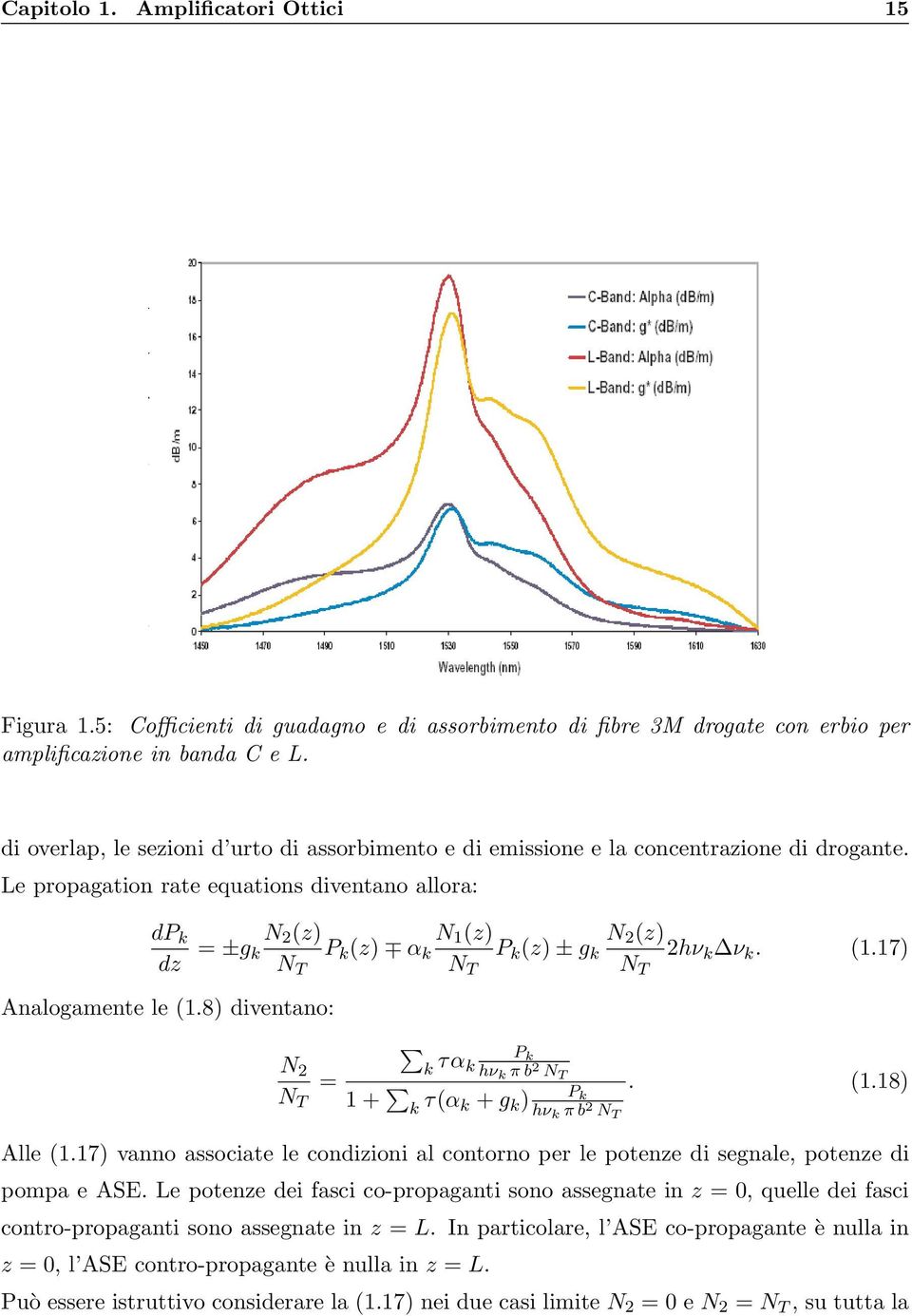 8) diventano: N 2 N T = N 1 (z) N 2 (z) P k (z) α k P k (z) ± g k 2hν k ν k. (1.17) N T N T k τα P k k hν k π b 2 N T P k 1 + k τ(α. (1.18) k + g k ) hν k π b 2 N T Alle (1.