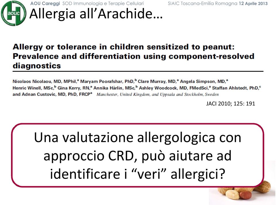 allergologica con approccio CRD,