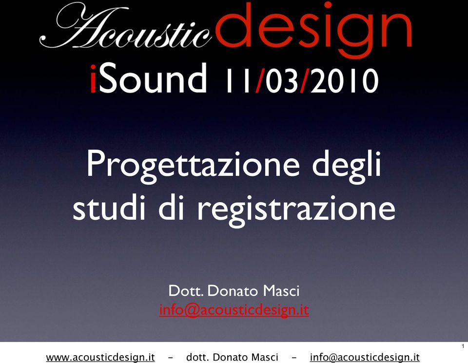 di registrazione Dott.