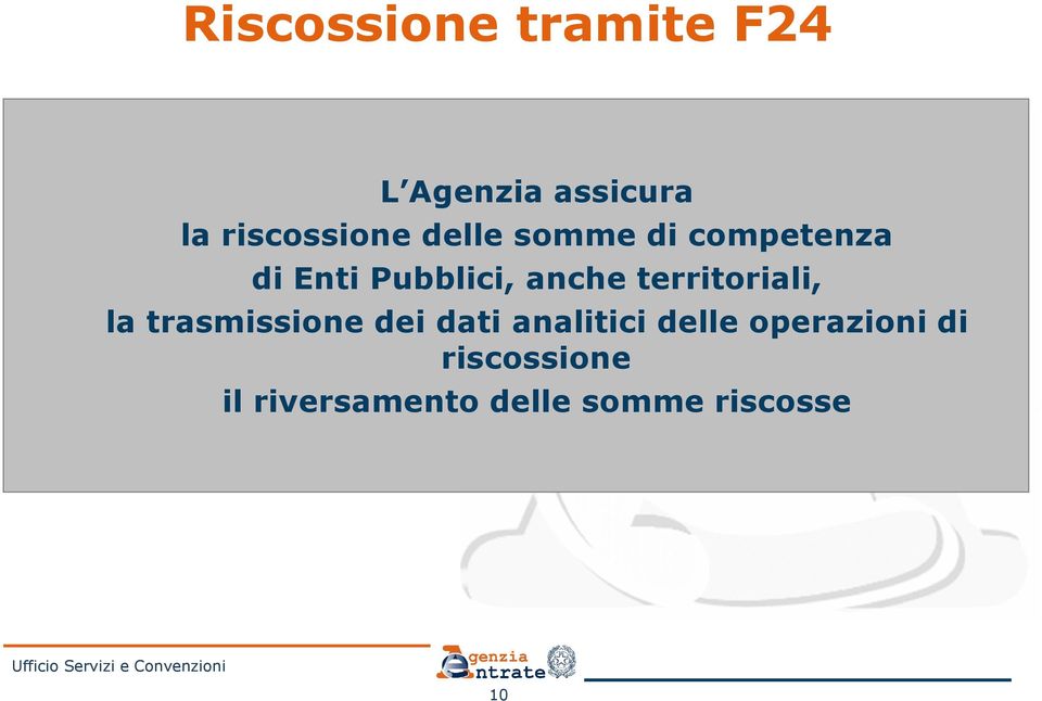 anche territoriali, la trasmissione dei dati analitici