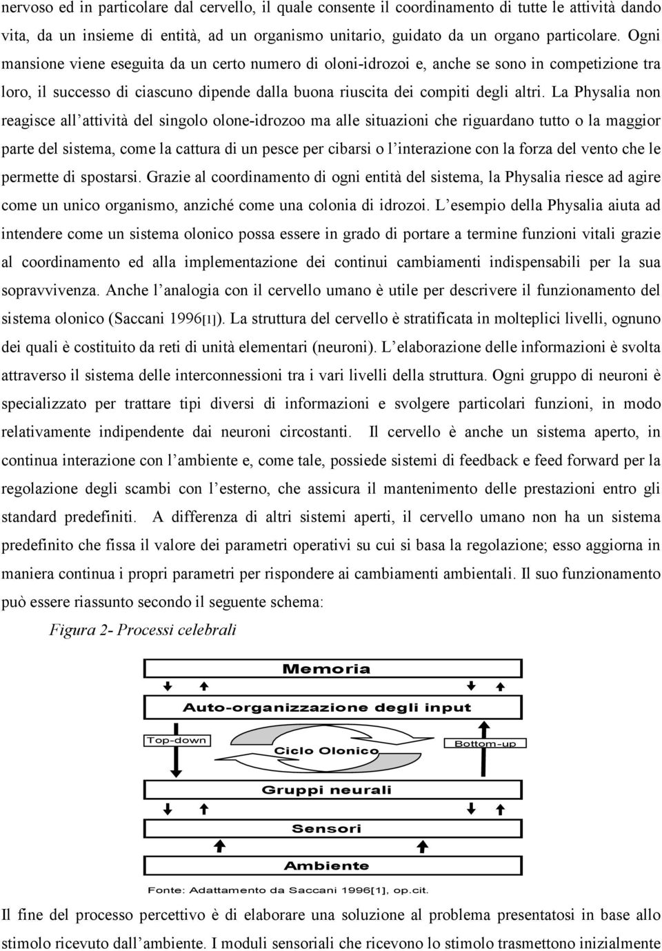 La Physalia non reagisce all attività del singolo olone"idrozoo ma alle situazioni che riguardano tutto o la maggior parte del sistema, come la cattura di un pesce per cibarsi o l interazione con la