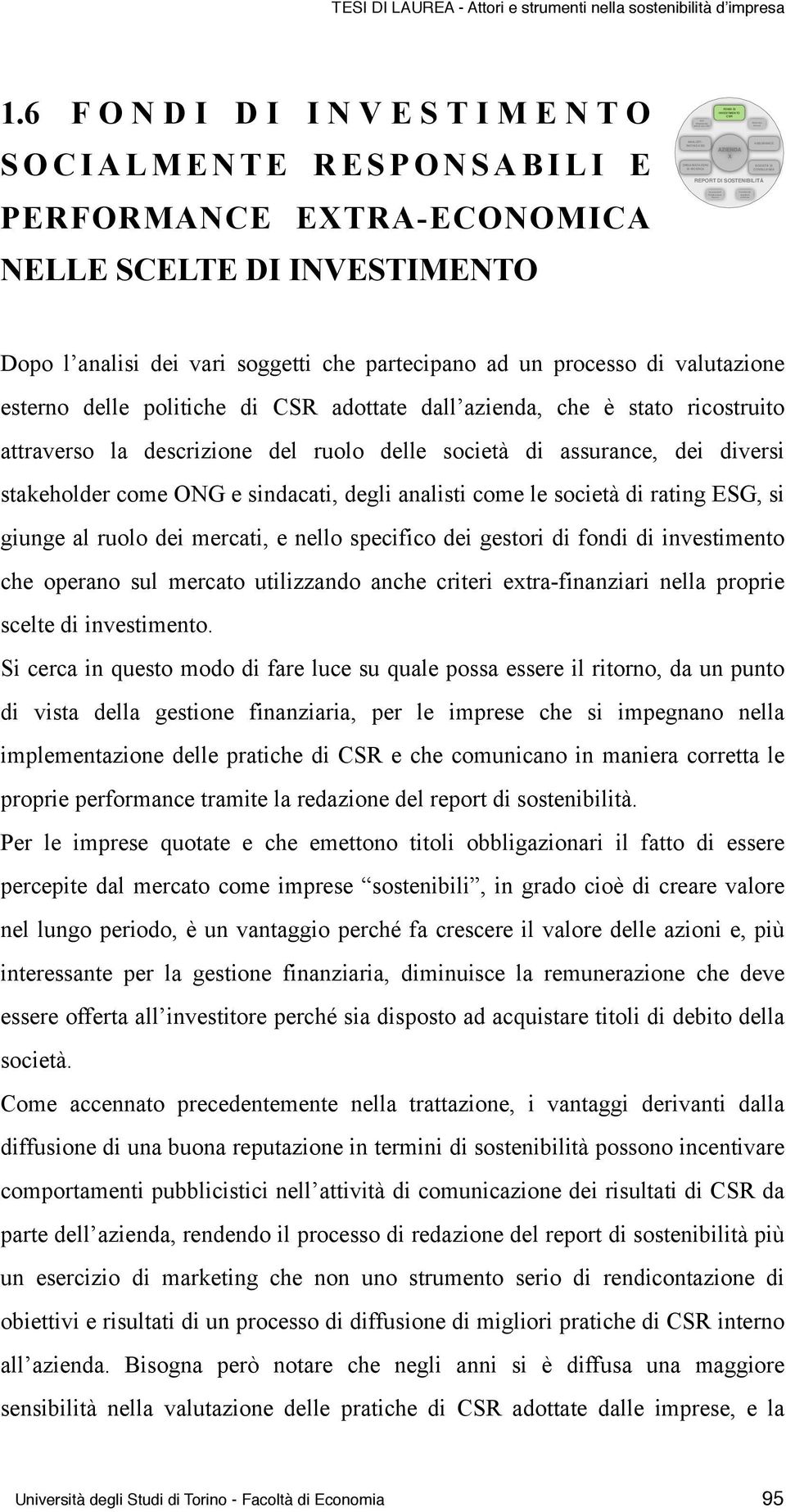 6 F O N D I D I I N V E S T I M E N T O S O C I A L M E N T E R E S P O N S A B I L I E PERFORMANCE EXTRA-ECONOMICA NELLE SCELTE DI INVESTIMENTO AZIENDA X REPORT DI SOSTENIBILITÀ Dopo l analisi dei