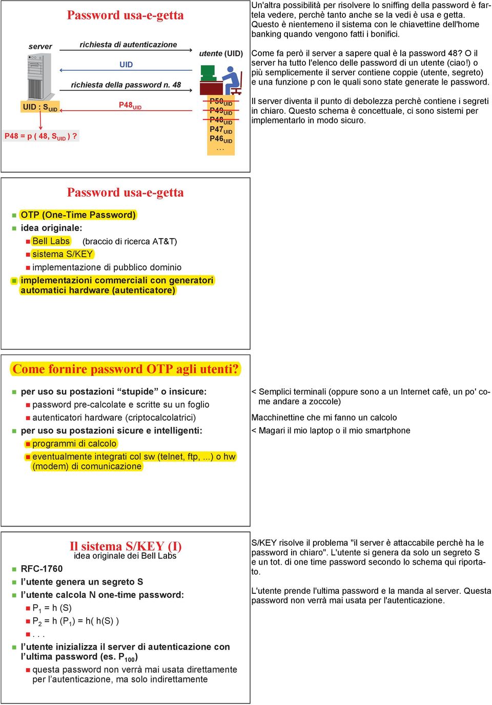 Questo è nientemeno il sistema con le chiavettine dell'home banking quando vengono fatti i bonifici. Come fa però il server a sapere qual è la password 48?