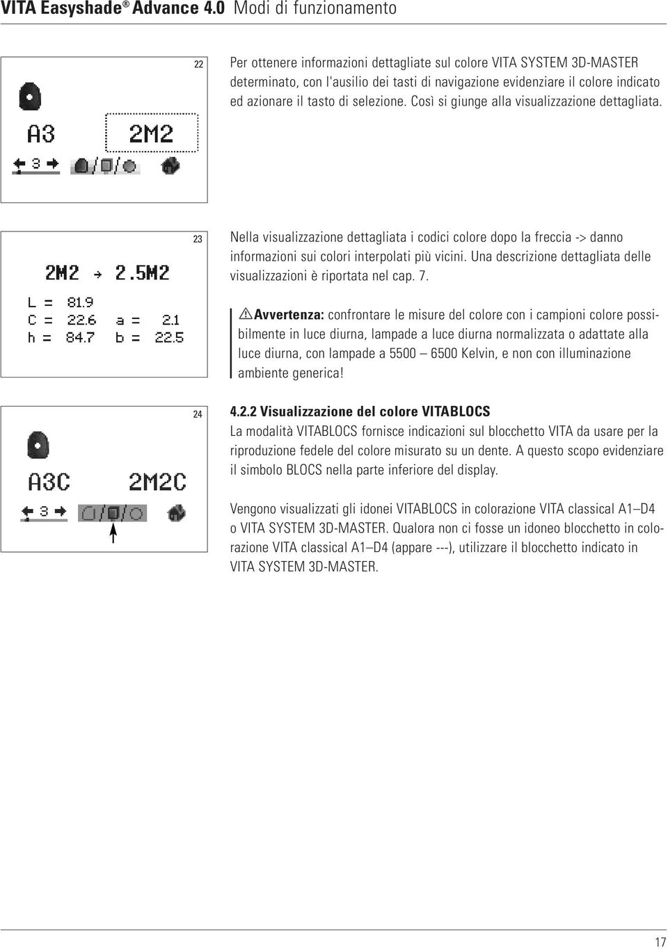 Una descrizione dettagliata delle visualizzazioni è riportata nel cap. 7.