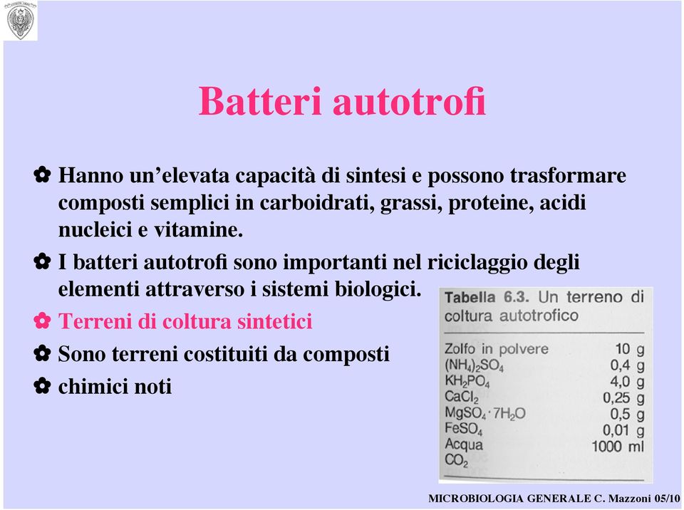 carboidrati, grassi, proteine, acidi nucleici e vitamine.