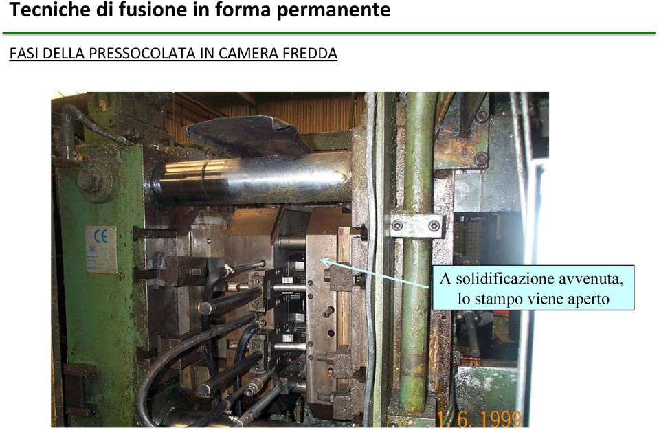 permanente Fasi della pressocolata in camera fredda A solidificazione