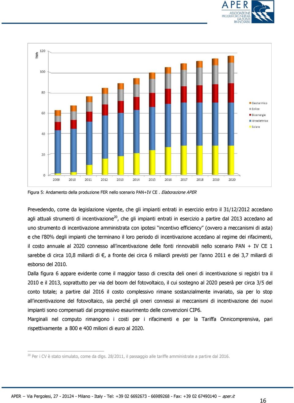 esercizio a partire dal 2013 accedano ad uno strumento di incentivazione amministrata con ipotesi incentivo efficiency (ovvero a meccanismi di asta) e che l 80% degli impianti che terminano il loro