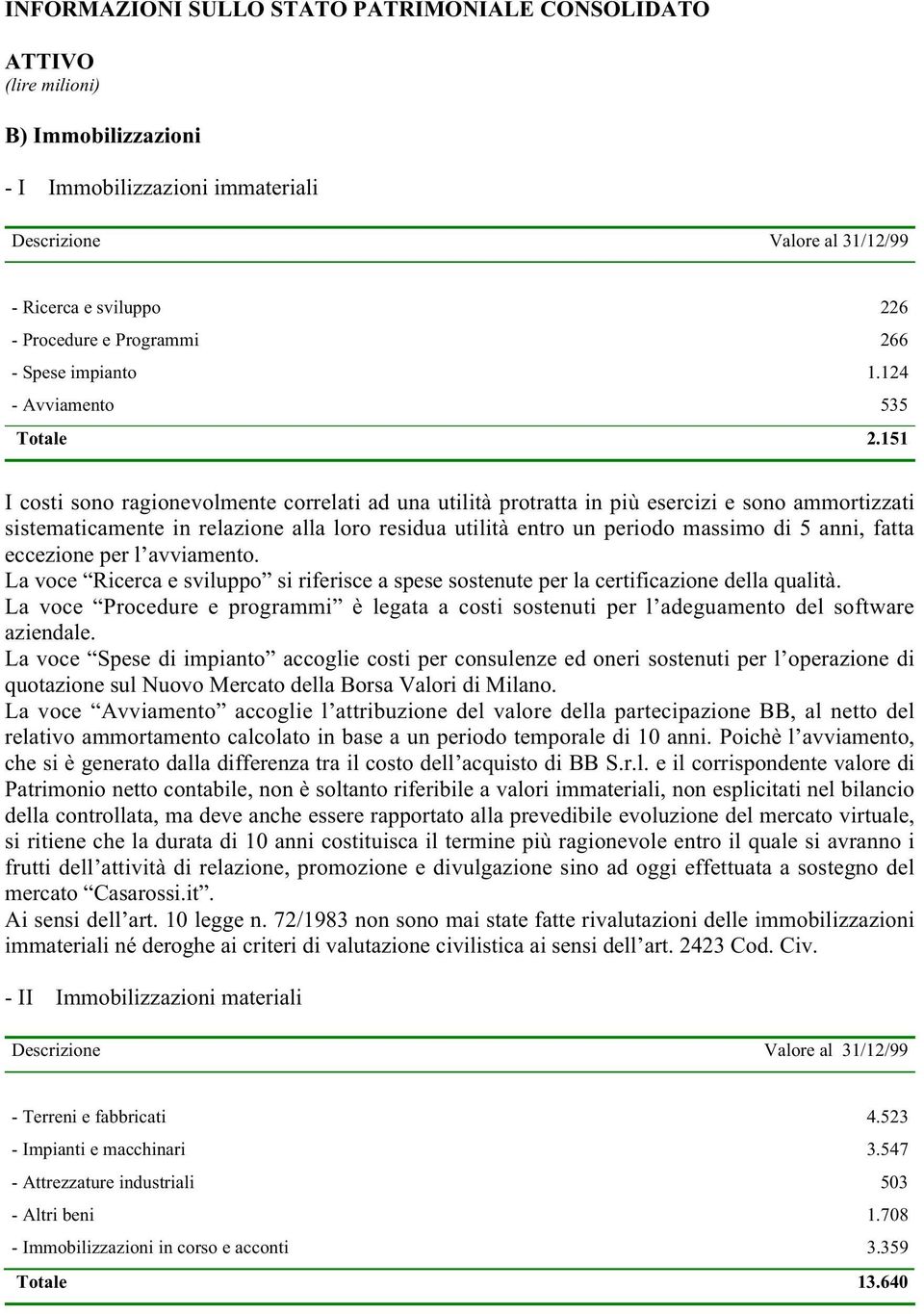 151 I costi sono ragionevolmente correlati ad una utilità protratta in più esercizi e sono ammortizzati sistematicamente in relazione alla loro residua utilità entro un periodo massimo di 5 anni,