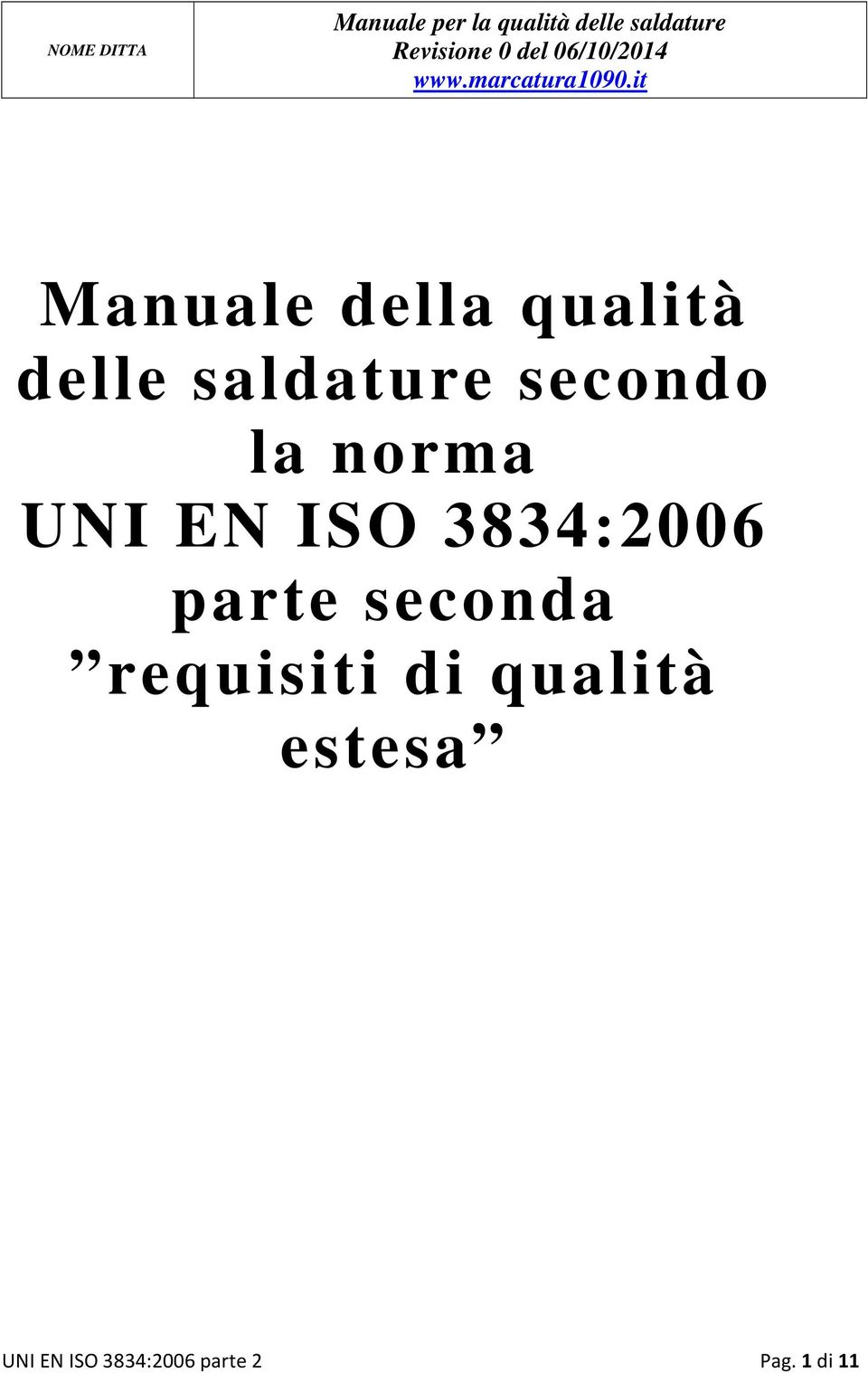 parte seconda requisiti di qualità