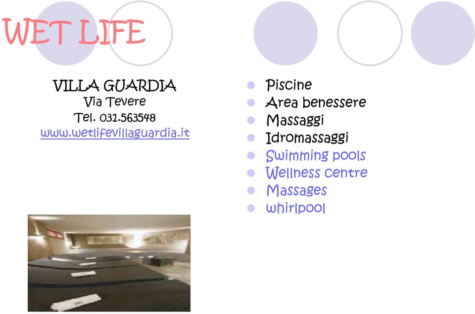 it Piscine Area benessere Massaggi