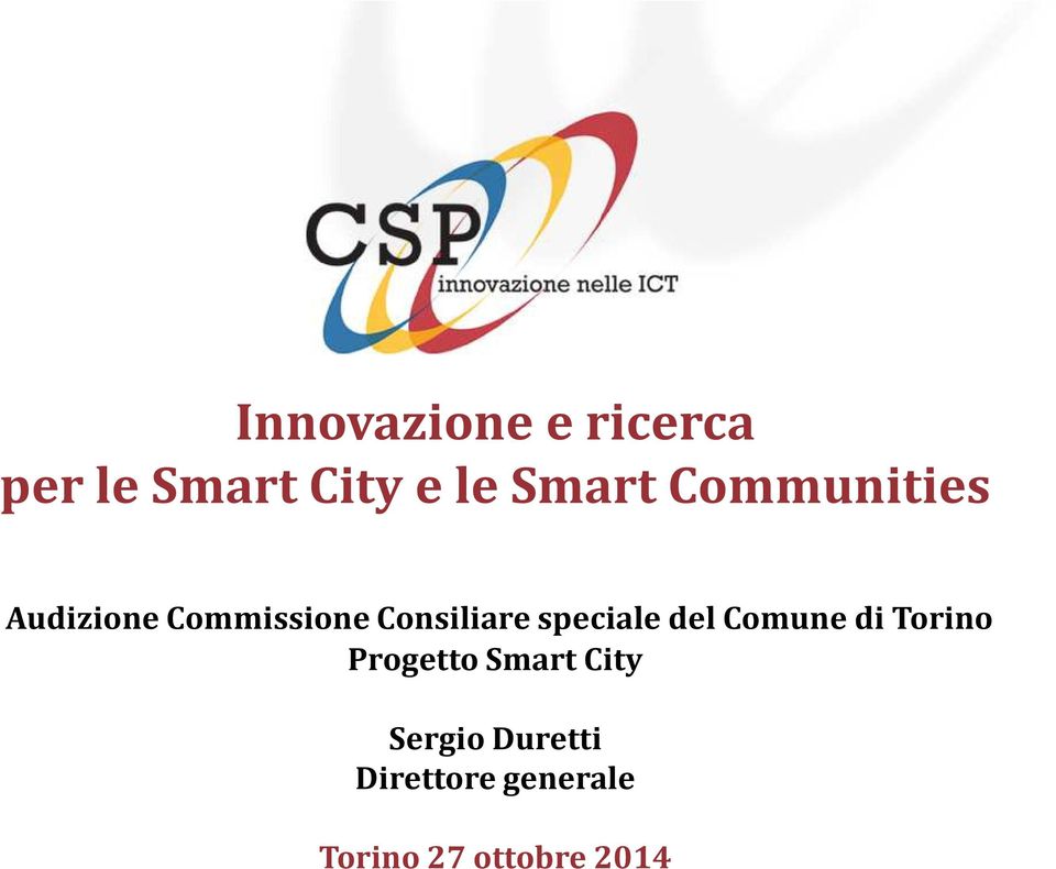 speciale del Comune di Torino Progetto Smart City