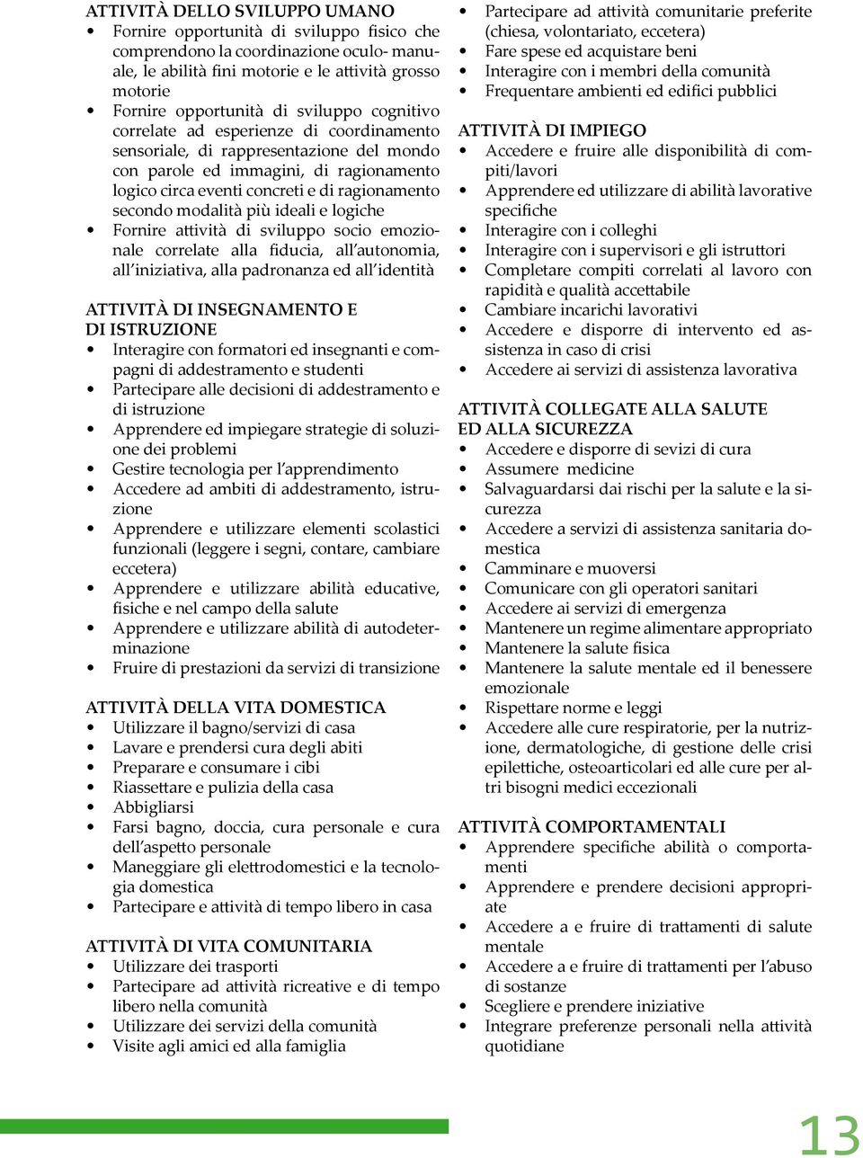 modalità più ideali e logiche Fornire attività di sviluppo socio emozionale correlate alla fiducia, all autonomia, all iniziativa, alla padronanza ed all identità ATTIVITÀ DI INSEGNAMENTO E DI