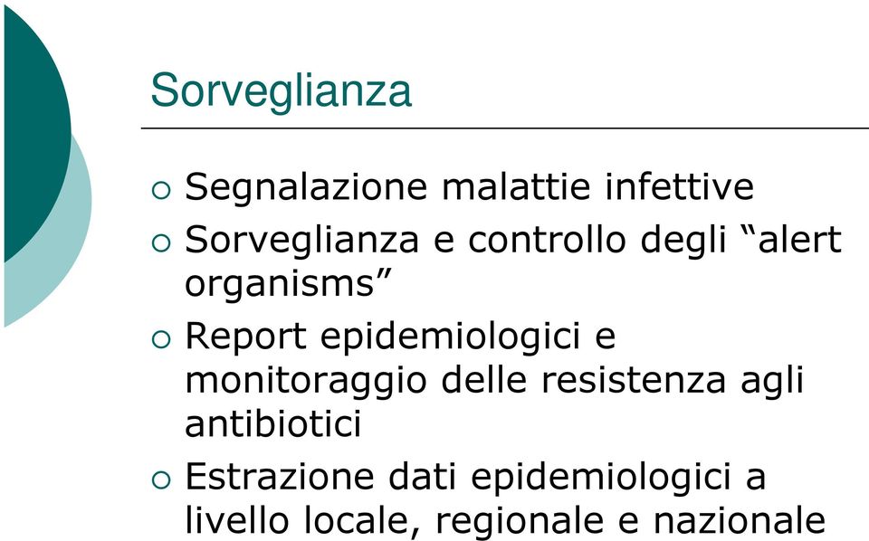 monitoraggio delle resistenza agli antibiotici Estrazione