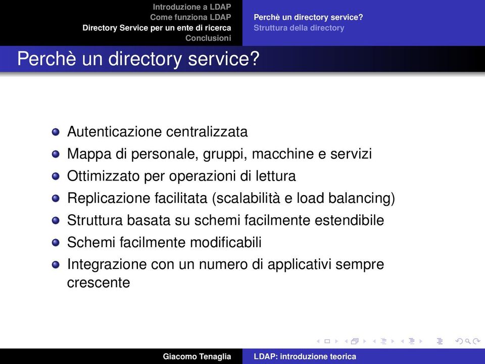 servizi Ottimizzato per operazioni di lettura Replicazione facilitata (scalabilità e load