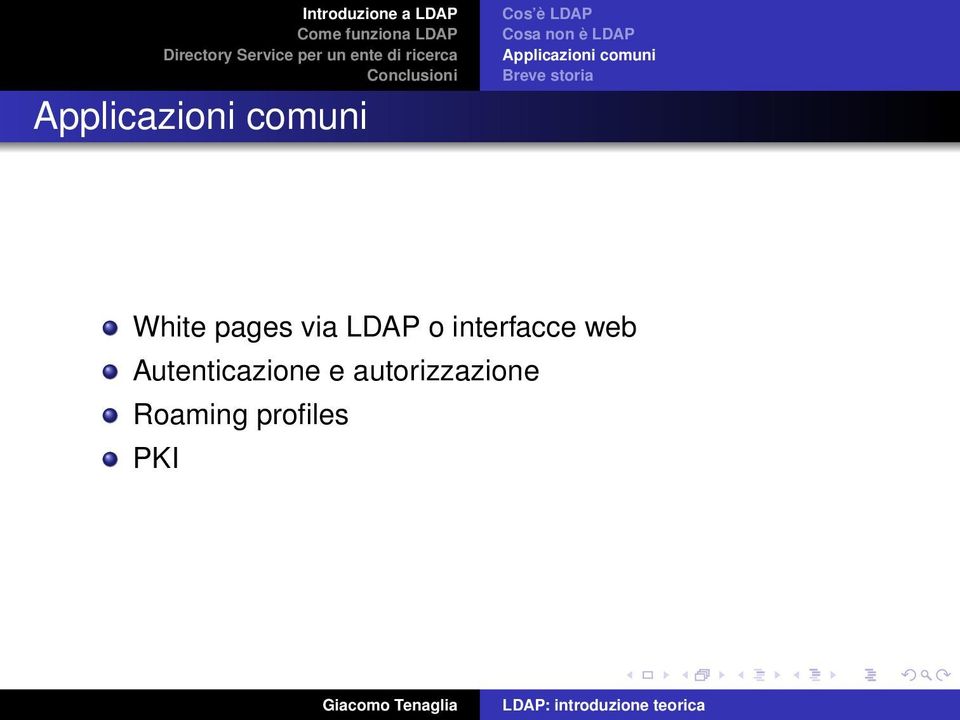 White pages via LDAP o interfacce web