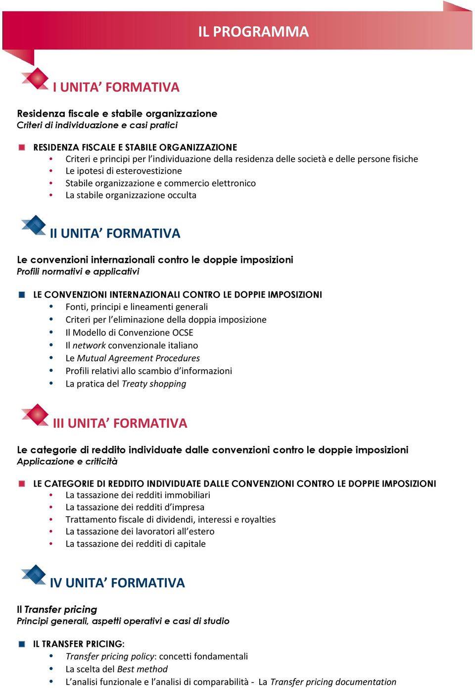 internazionali contro le doppie imposizioni Profili normativi e applicativi LE CONVENZIONI INTERNAZIONALI CONTRO LE DOPPIE IMPOSIZIONI Fonti, principi e lineamenti generali Criteri per l eliminazione