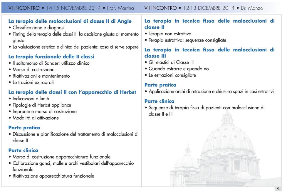 del paziente: cosa ci serve sapere La terapia funzionale delle II classi Il saltamorso di Sander: utilizzo clinico Morso di costruzione Riattivazioni e mantenimento Le trazioni extraorali La terapia