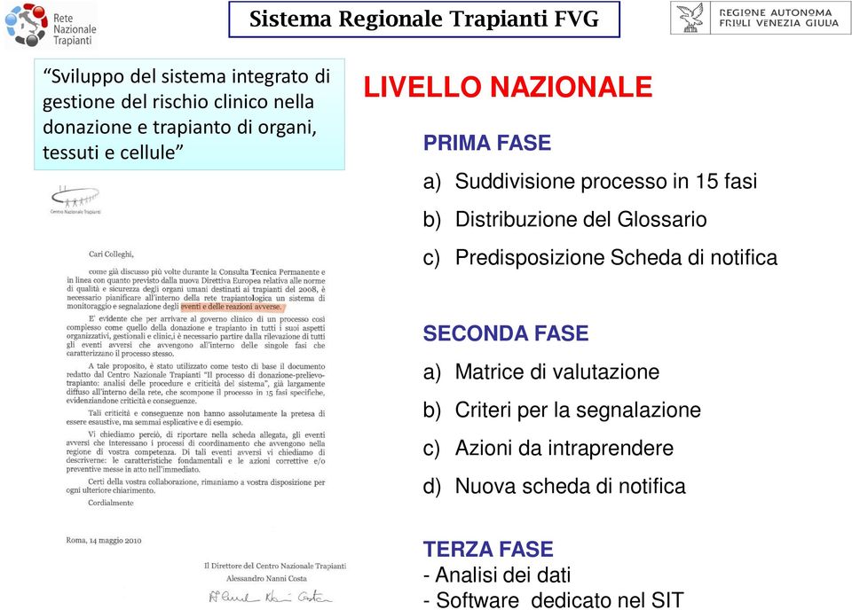 Glossario c) Predisposizione Scheda di notifica SECONDA FASE a) Matrice di valutazione b) Criteri per la