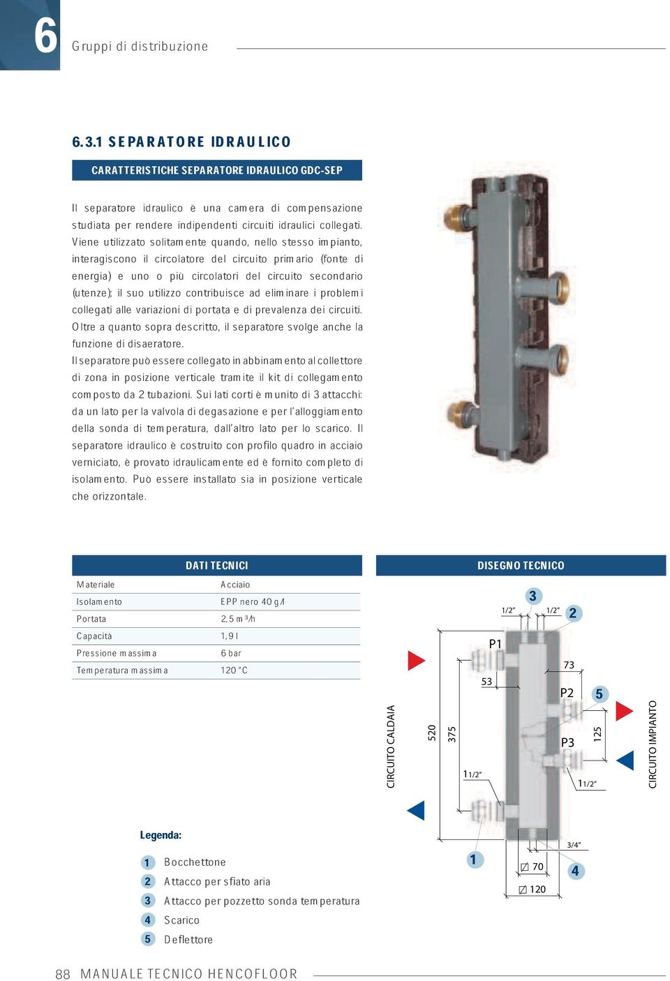 Viene utilizzato solitamente quando, nello stesso impianto, interagiscono il circolatore del circuito primario (fonte di energia) e uno o più circolatori del circuito secondario (utenze); il suo