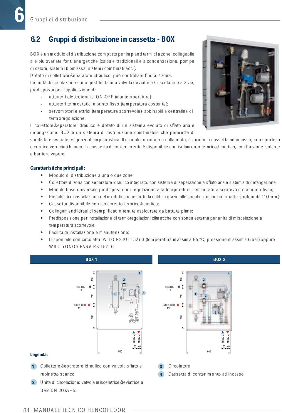 condensazione, pompe di calore, sistemi biomassa, sistemi combinati ecc.). Dotato di collettore/separatore idraulico, può controllare fino a 2 zone.