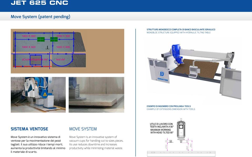 dxf esempio di gombro con prolunga tools example of extensions dimension with tools SISTEMA VENTOSE MOVE SYSTEM Move System è un novativo sistema di ventose per la