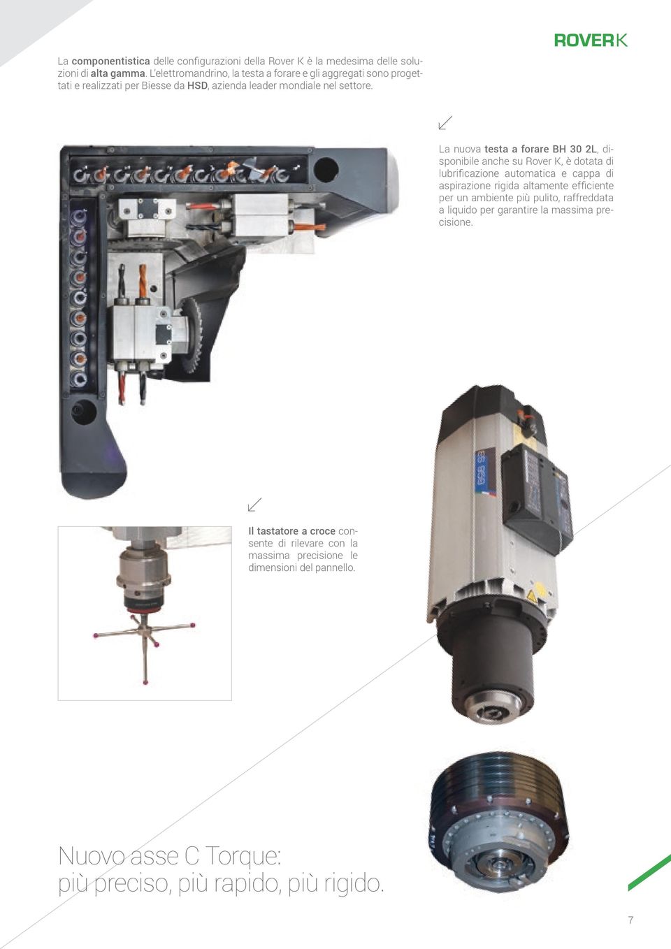 La nuova testa a forare BH 30 2L, disponibile anche su Rover K, è dotata di lubrificazione automatica e cappa di aspirazione rigida altamente efficiente per