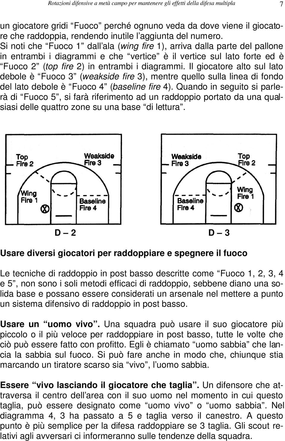 Si noti che Fuoco 1 dall ala (wing fire 1), arriva dalla parte del pallone in entrambi i diagrammi e che vertice è il vertice sul lato forte ed è Fuoco 2 (top fire 2) in entrambi i diagrammi.