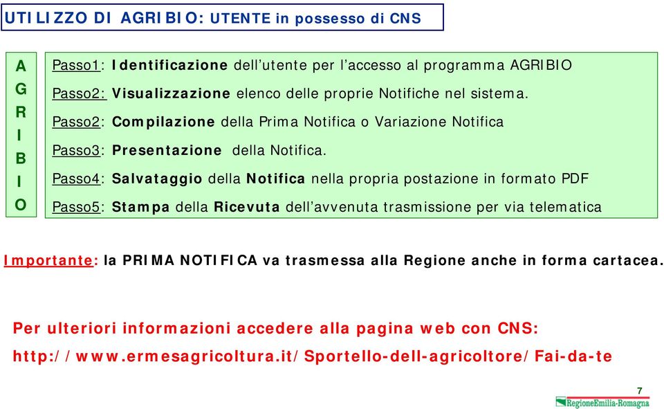 Passo4: Salvataggio della Notifica nella propria postazione in formato PDF Passo5: Stampa della Ricevuta dell avvenuta trasmissione per via telematica Importante: la