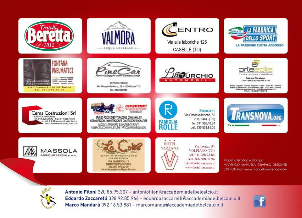 it www.hotelvazzana.it Progetto Grafico e Stampa MARENGO MANUELA GRAPHIC DESIGNER 333 4505760 - www.manuelamarengo.