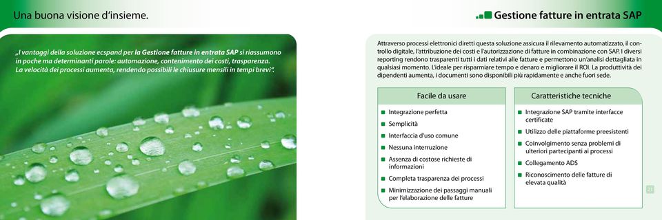 trasparenza. La velocità dei processi aumenta, rendendo possibili le chiusure mensili in tempi brevi.