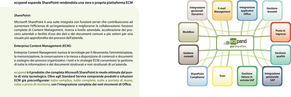 comuni a più settori per una visuale più approfondita dei processi dell azienda.