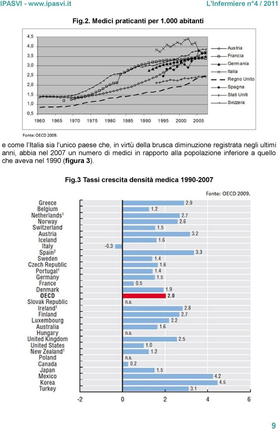 diminuzione registrata negli ultimi anni, abbia nel 2007 un numero di medici