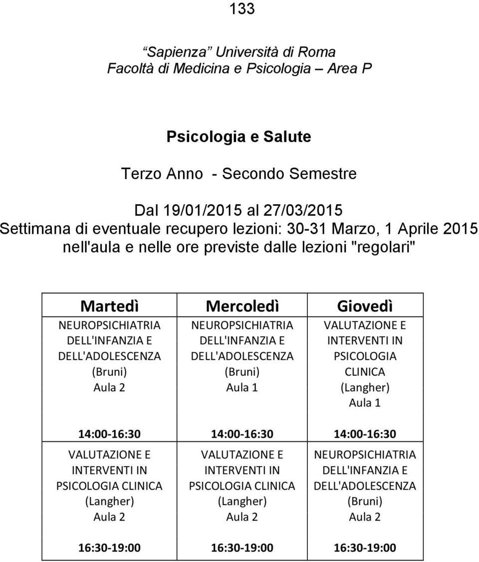 (Bruni) NEUROPSICHIATRIA DELL'INFANZIA E DELL'ADOLESCENZA (Bruni) VALUTAZIONE E INTERVENTI IN (Langher) VALUTAZIONE