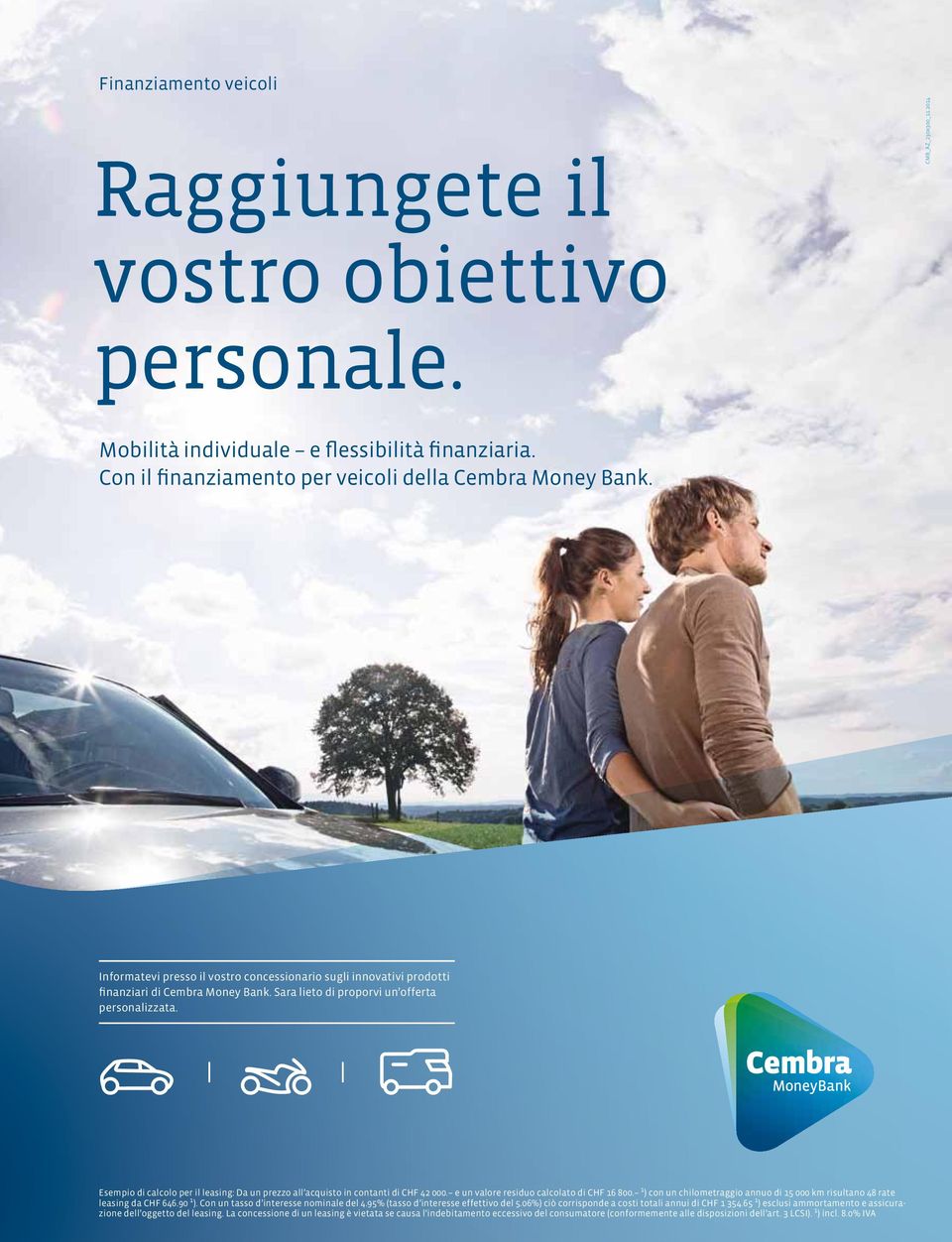 Esempio di calcolo per il leasing: Da un prezzo all acquisto in contanti di CHF 42 000. e un valore residuo calcolato di CHF 16 800.