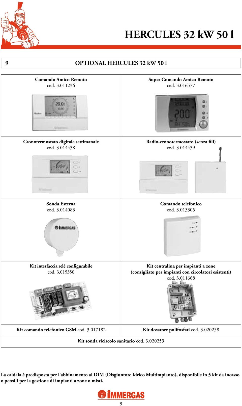 3.011668 Kit comando telefonico GSM cod. 3.