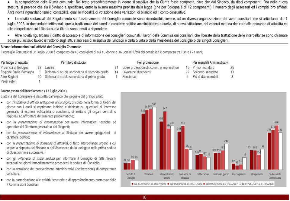 affidati. Altre novità riguardano temi di contabilità, quali le modalità di votazione delle variazioni di bilancio ed il conto consuntivo.