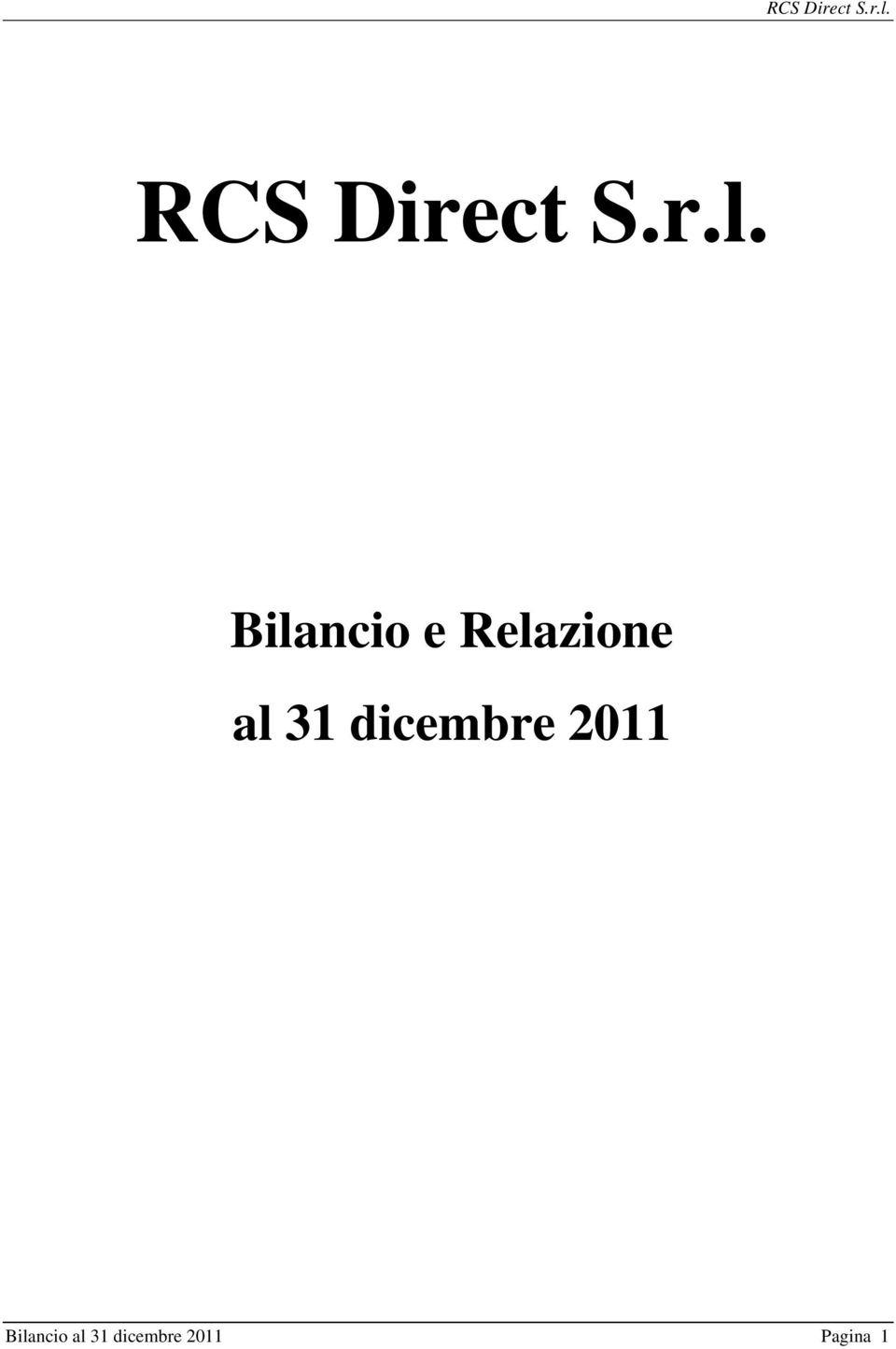 31 dicembre 2011