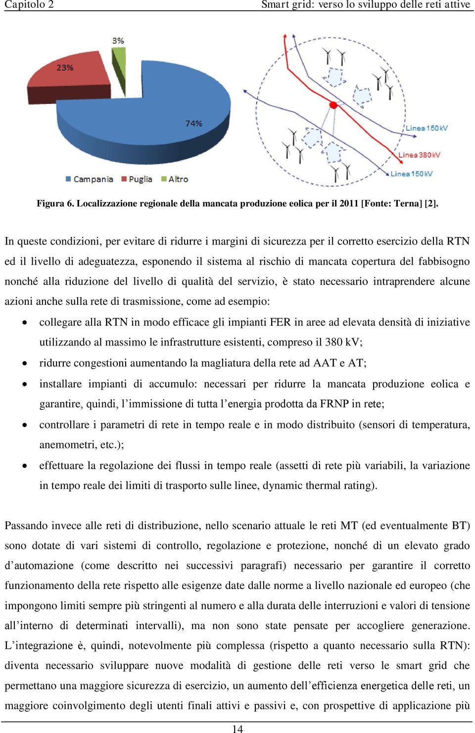 fabbisogno nonché alla riduzione del livello di qualità del servizio, è stato necessario intraprendere alcune azioni anche sulla rete di trasmissione, come ad esempio: collegare alla RTN in modo