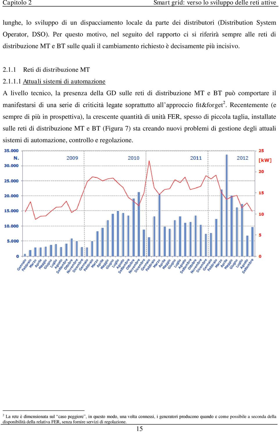 1.1.1 Attuali sistemi di automazione A livello tecnico, la presenza della GD sulle reti di distribuzione MT e BT può comportare il manifestarsi di una serie di criticità legate soprattutto all