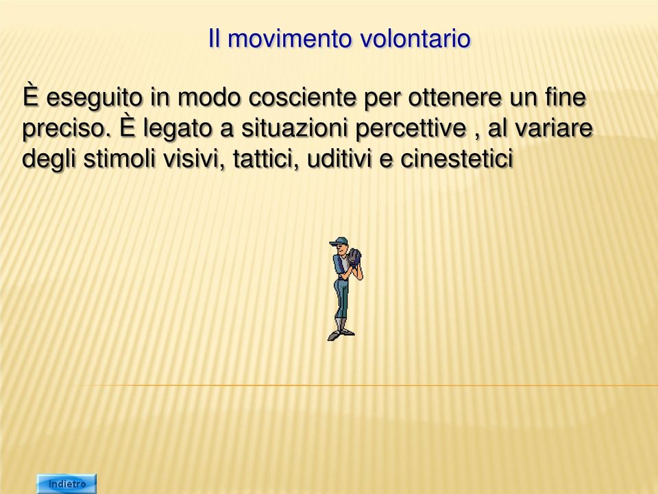 È legato a situazioni percettive, al variare